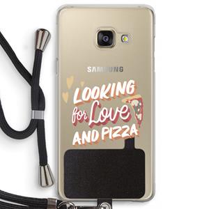 CaseCompany Pizza is the answer: Samsung Galaxy A3 (2016) Transparant Hoesje met koord