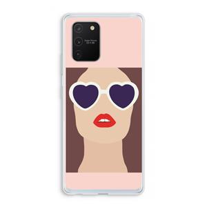 CaseCompany Red lips: Samsung Galaxy S10 Lite Transparant Hoesje