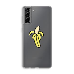 CaseCompany Banana: Samsung Galaxy S21 Plus Transparant Hoesje