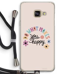 CaseCompany Happy days: Samsung Galaxy A3 (2016) Transparant Hoesje met koord