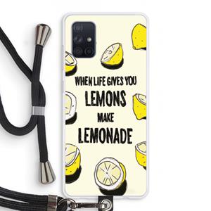 CaseCompany Lemonade: Samsung Galaxy A71 Transparant Hoesje met koord