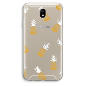 CaseCompany Ananasjes: Samsung Galaxy J7 (2017) Transparant Hoesje