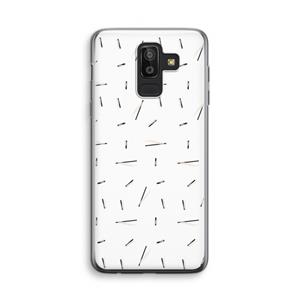 CaseCompany Hipster stripes: Samsung Galaxy J8 (2018) Transparant Hoesje