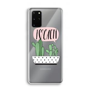 CaseCompany I love cacti: Samsung Galaxy S20 Plus Transparant Hoesje