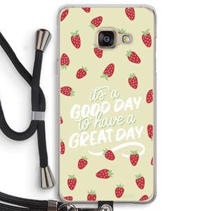CaseCompany Don't forget to have a great day: Samsung Galaxy A3 (2016) Transparant Hoesje met koord