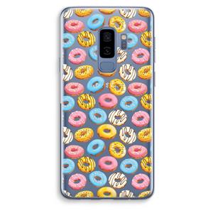 CaseCompany Pink donuts: Samsung Galaxy S9 Plus Transparant Hoesje