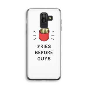 CaseCompany Fries before guys: Samsung Galaxy J8 (2018) Transparant Hoesje