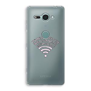 CaseCompany Home Is Where The Wifi Is: Sony Xperia XZ2 Compact Transparant Hoesje