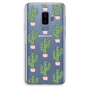 CaseCompany Cactus Lover: Samsung Galaxy S9 Plus Transparant Hoesje