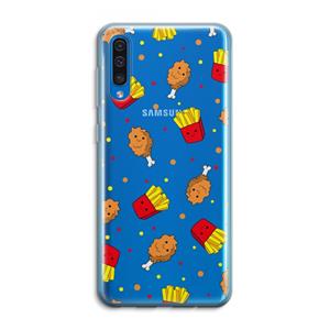 CaseCompany Chicken 'n Fries: Samsung Galaxy A50 Transparant Hoesje