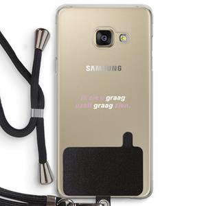 CaseCompany uzelf graag zien: Samsung Galaxy A3 (2016) Transparant Hoesje met koord