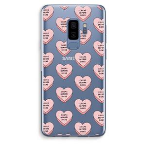 CaseCompany Chicks before dicks: Samsung Galaxy S9 Plus Transparant Hoesje