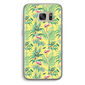 CaseCompany Flamingo party: Samsung Galaxy S7 Transparant Hoesje