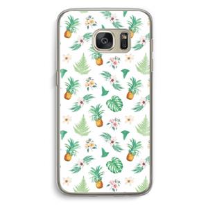 CaseCompany Ananas bladeren: Samsung Galaxy S7 Transparant Hoesje