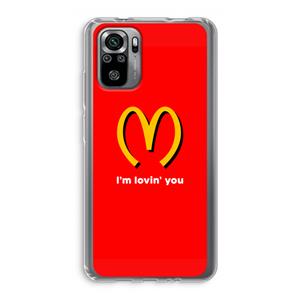 CaseCompany I'm lovin' you: Xiaomi Redmi Note 10S Transparant Hoesje