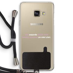 CaseCompany uw waarde daalt niet: Samsung Galaxy A3 (2016) Transparant Hoesje met koord