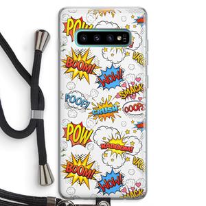 CaseCompany Pow Smack: Samsung Galaxy S10 Plus Transparant Hoesje met koord