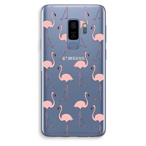 CaseCompany Anything Flamingoes: Samsung Galaxy S9 Plus Transparant Hoesje