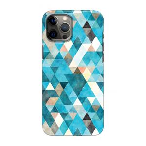CaseCompany Gekleurde driehoekjes blauw: Volledig geprint iPhone 12 Pro Max Hoesje