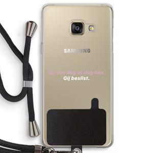 CaseCompany gij beslist: Samsung Galaxy A3 (2016) Transparant Hoesje met koord