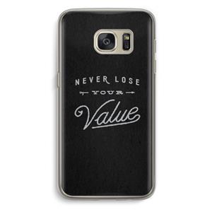CaseCompany Never lose your value: Samsung Galaxy S7 Transparant Hoesje