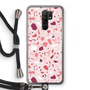 CaseCompany Terrazzo N°15: Xiaomi Redmi 9 Transparant Hoesje met koord