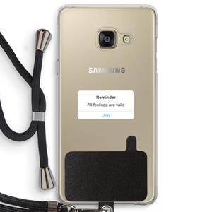 CaseCompany Reminder: Samsung Galaxy A3 (2016) Transparant Hoesje met koord