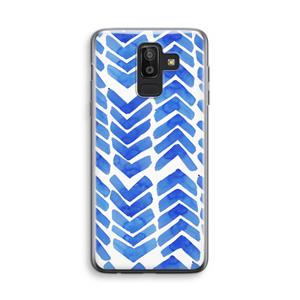 CaseCompany Blauwe pijlen: Samsung Galaxy J8 (2018) Transparant Hoesje
