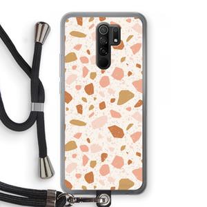 CaseCompany Terrazzo N°18: Xiaomi Redmi 9 Transparant Hoesje met koord