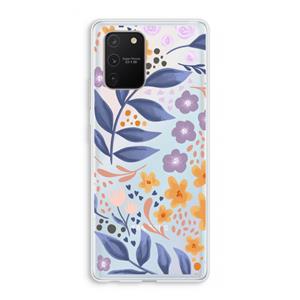 CaseCompany Flowers with blue leaves: Samsung Galaxy S10 Lite Transparant Hoesje