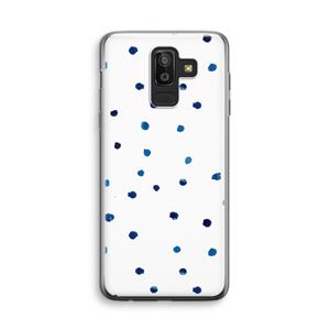 CaseCompany Blauwe stippen: Samsung Galaxy J8 (2018) Transparant Hoesje