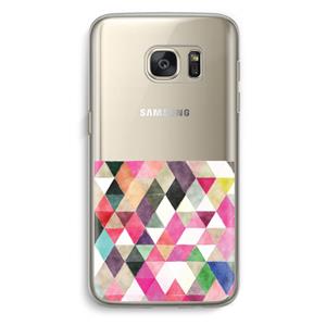 CaseCompany Gekleurde driehoekjes: Samsung Galaxy S7 Transparant Hoesje
