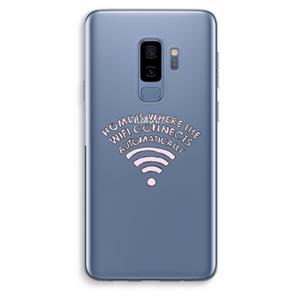CaseCompany Home Is Where The Wifi Is: Samsung Galaxy S9 Plus Transparant Hoesje