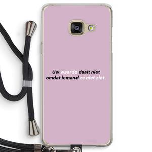 CaseCompany uw waarde daalt niet: Samsung Galaxy A3 (2016) Transparant Hoesje met koord