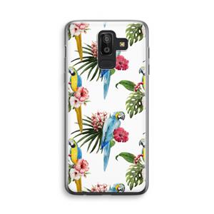 CaseCompany Kleurrijke papegaaien: Samsung Galaxy J8 (2018) Transparant Hoesje