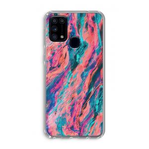 CaseCompany Electric Times: Samsung Galaxy M31 Transparant Hoesje