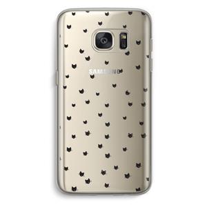 CaseCompany Kleine kattenkopjes: Samsung Galaxy S7 Transparant Hoesje