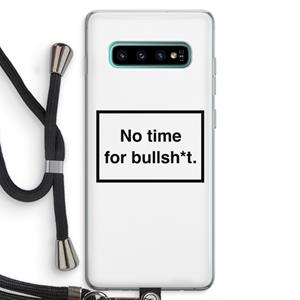 CaseCompany No time: Samsung Galaxy S10 Plus Transparant Hoesje met koord