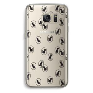 CaseCompany Miauw: Samsung Galaxy S7 Transparant Hoesje