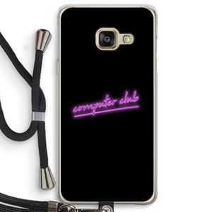 CaseCompany Vice Black: Samsung Galaxy A3 (2016) Transparant Hoesje met koord