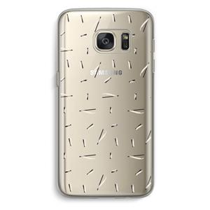 CaseCompany Hipster stripes: Samsung Galaxy S7 Transparant Hoesje