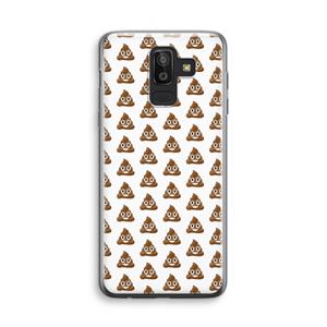 CaseCompany Poop emoji: Samsung Galaxy J8 (2018) Transparant Hoesje