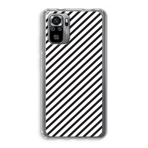 CaseCompany Strepen zwart-wit: Xiaomi Redmi Note 10S Transparant Hoesje