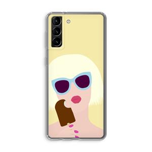 CaseCompany Ice cream: Samsung Galaxy S21 Plus Transparant Hoesje
