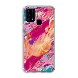 CaseCompany Pastel Echoes: Samsung Galaxy M31 Transparant Hoesje