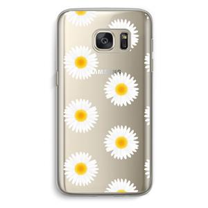 CaseCompany Margrietjes: Samsung Galaxy S7 Transparant Hoesje