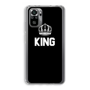 CaseCompany King zwart: Xiaomi Redmi Note 10S Transparant Hoesje
