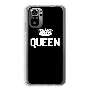 CaseCompany Queen zwart: Xiaomi Redmi Note 10S Transparant Hoesje