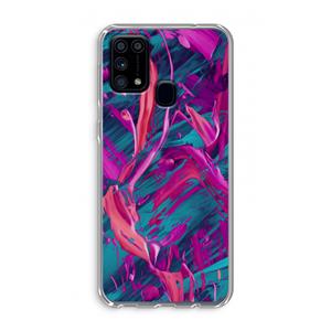 CaseCompany Pink Clouds: Samsung Galaxy M31 Transparant Hoesje
