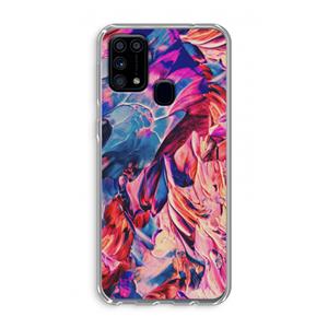 CaseCompany Pink Orchard: Samsung Galaxy M31 Transparant Hoesje